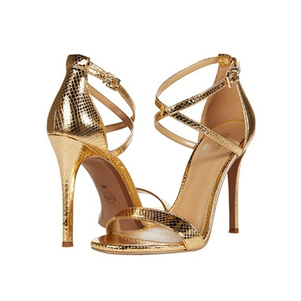 Michael Kors Antonia Python Embossed Sandals